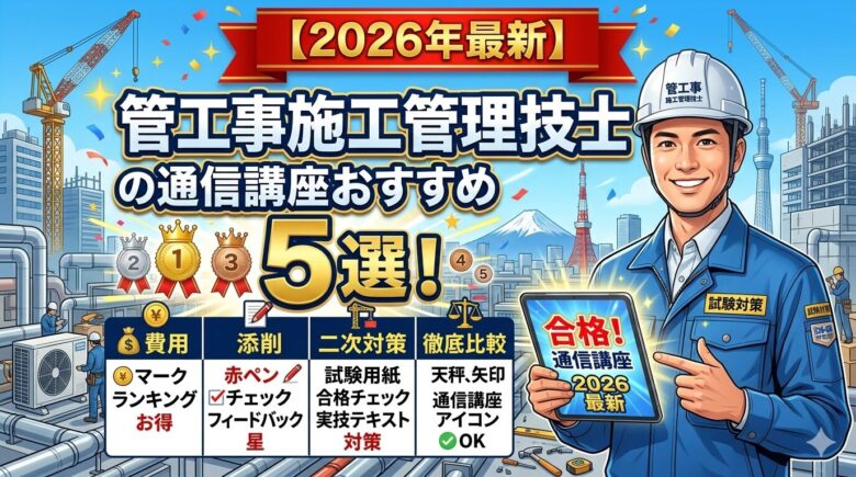管工事施工管理技士の通信講座