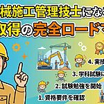 建設機械施工管理技士のロードマップ